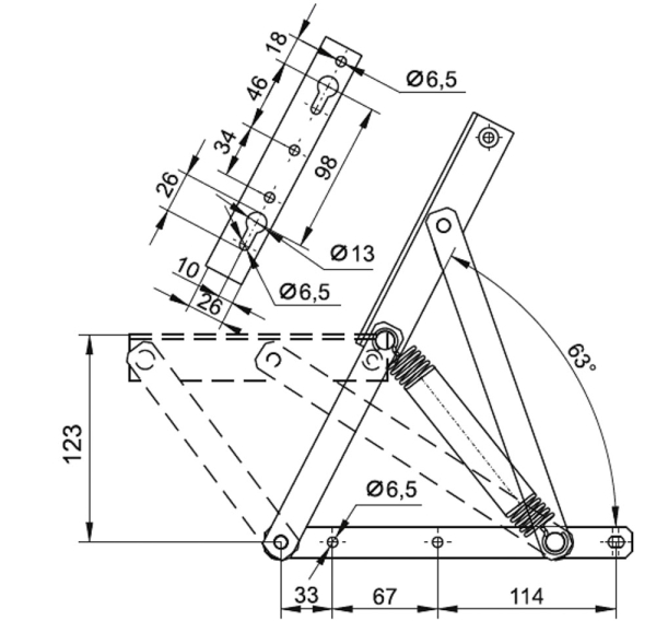 механизм подъёма тахты 276.00.000