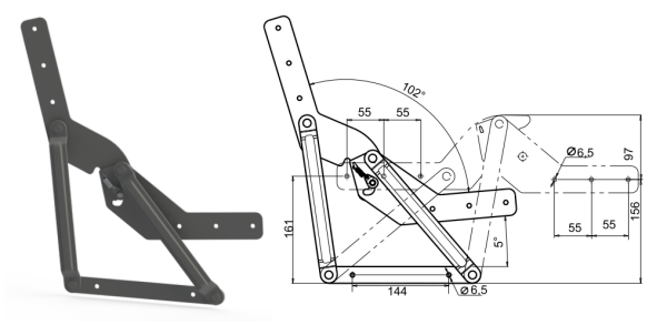 механизм 606.00.000 оцинкованный