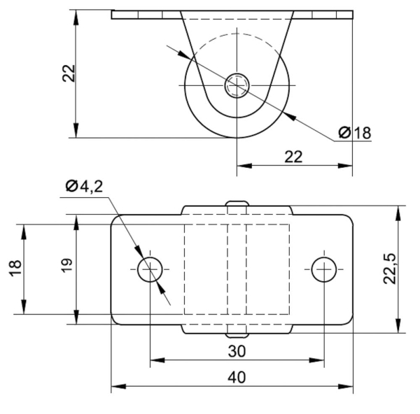 колёсная опора 009.00.000м
