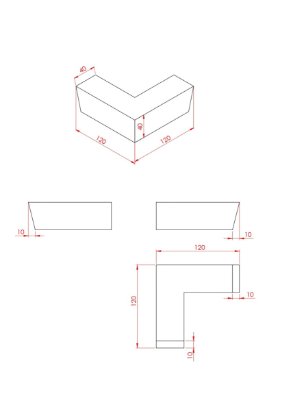 опора "lagom x cnr" 120х120х40 (венге)