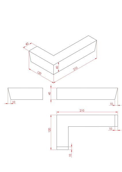 опора "lagom-vivien-christian(s) 210х120 правая (венге)