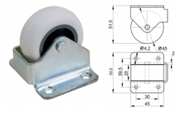 колёсная опора 005.00.000
