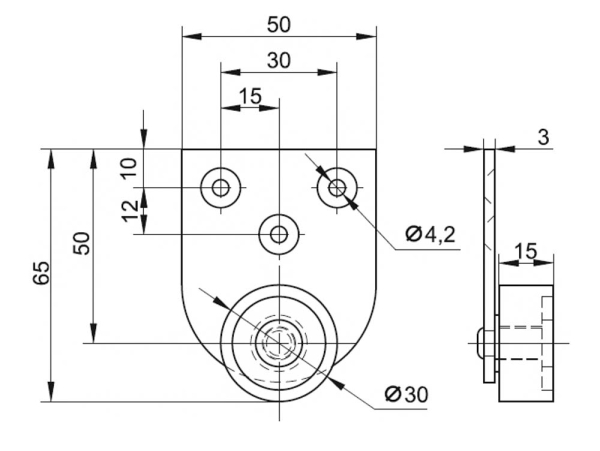 колёсная опора 113.00.000м